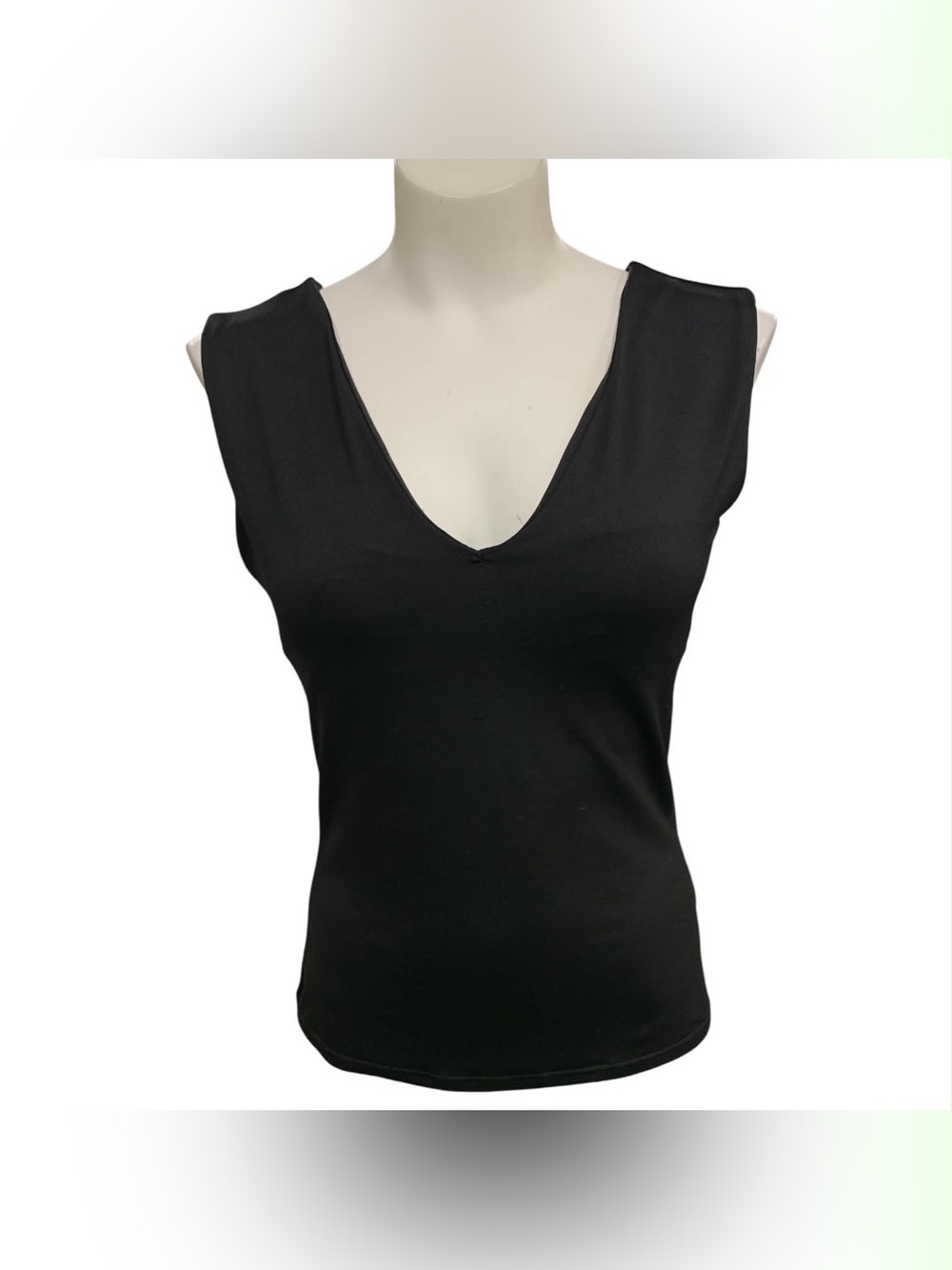 Digital Clothing Sleeveless Black V-Neck Tank Top Size M
